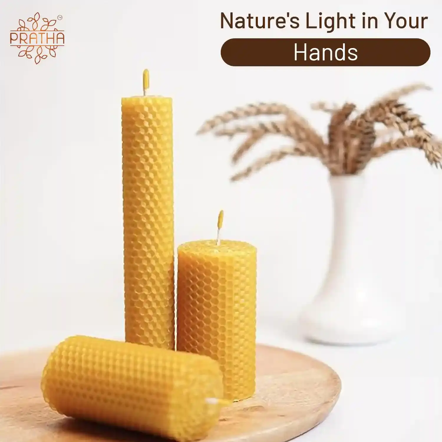 Pratha Candle Making Kit | DIY kit for Kids | Hand Rolled Beeswax Candle Making Kit - Pack of 10