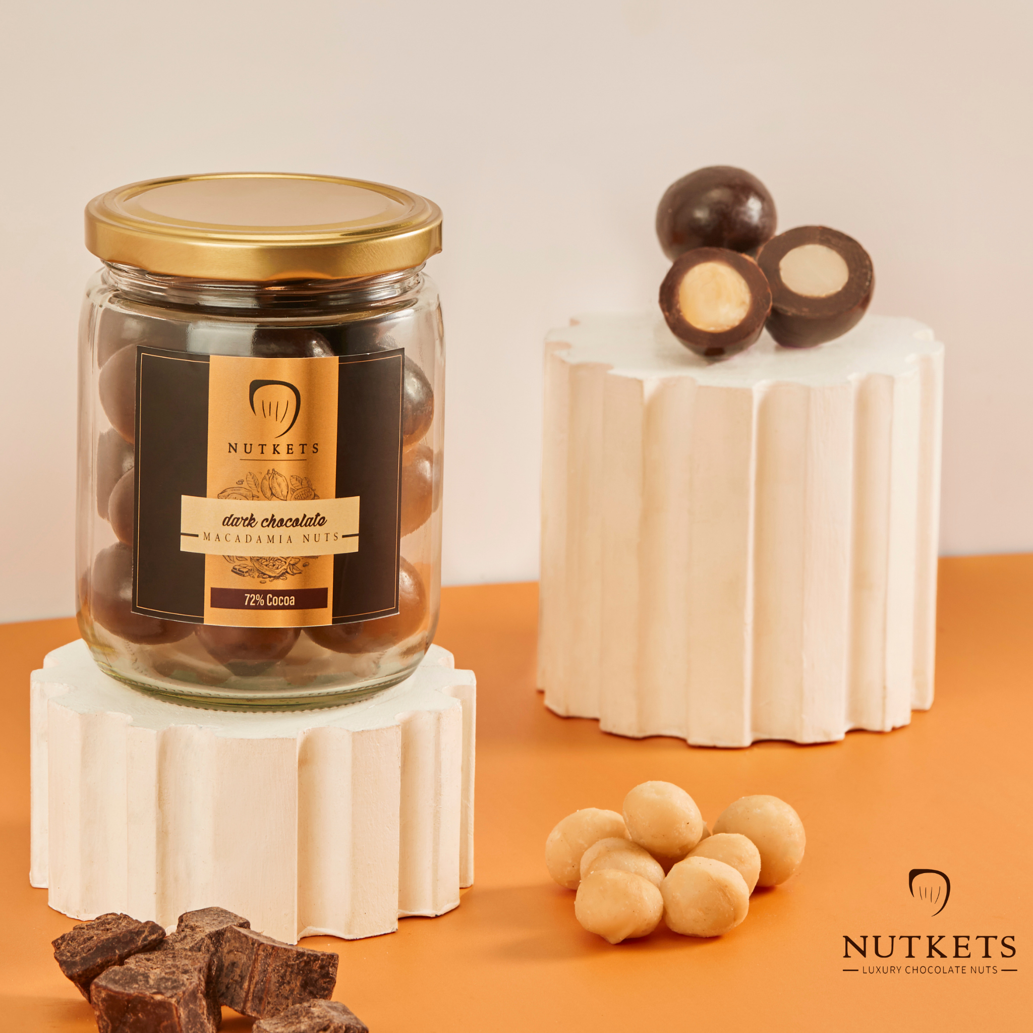 Gourmet DARK Chocolate Macadamia Nuts