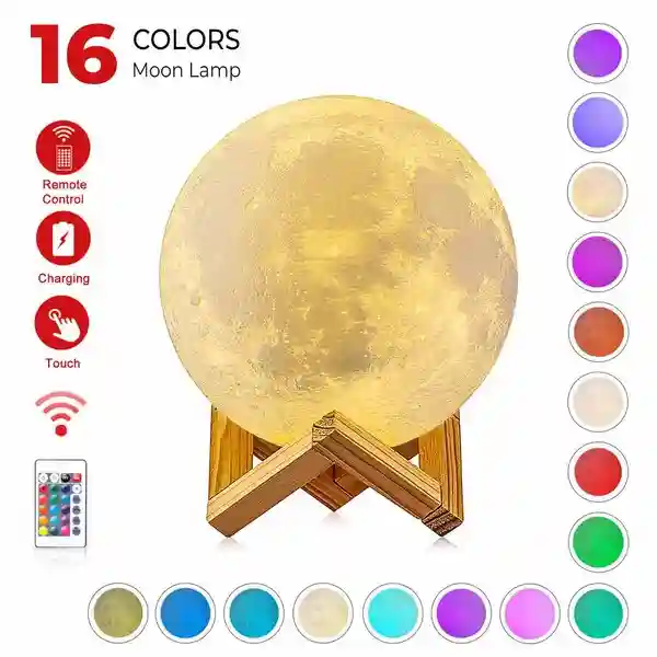 Personalised 3D Moon Lamp for Valentine's Day