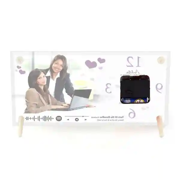 Customised Spotify Music Printable Photo Glass Clock
