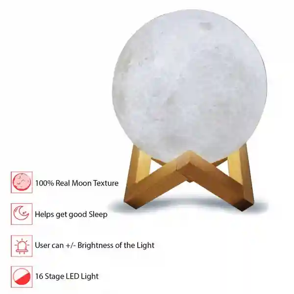 Personalised 3D Moon Lamp for Valentine's Day