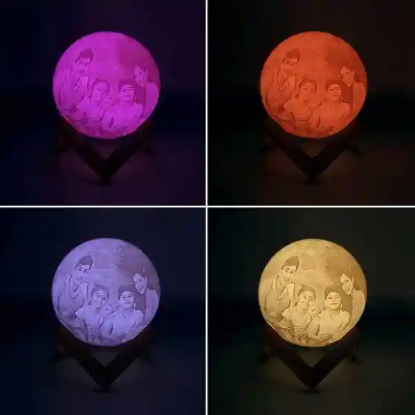 Personalised 3D Moon Lamp for Valentine's Day