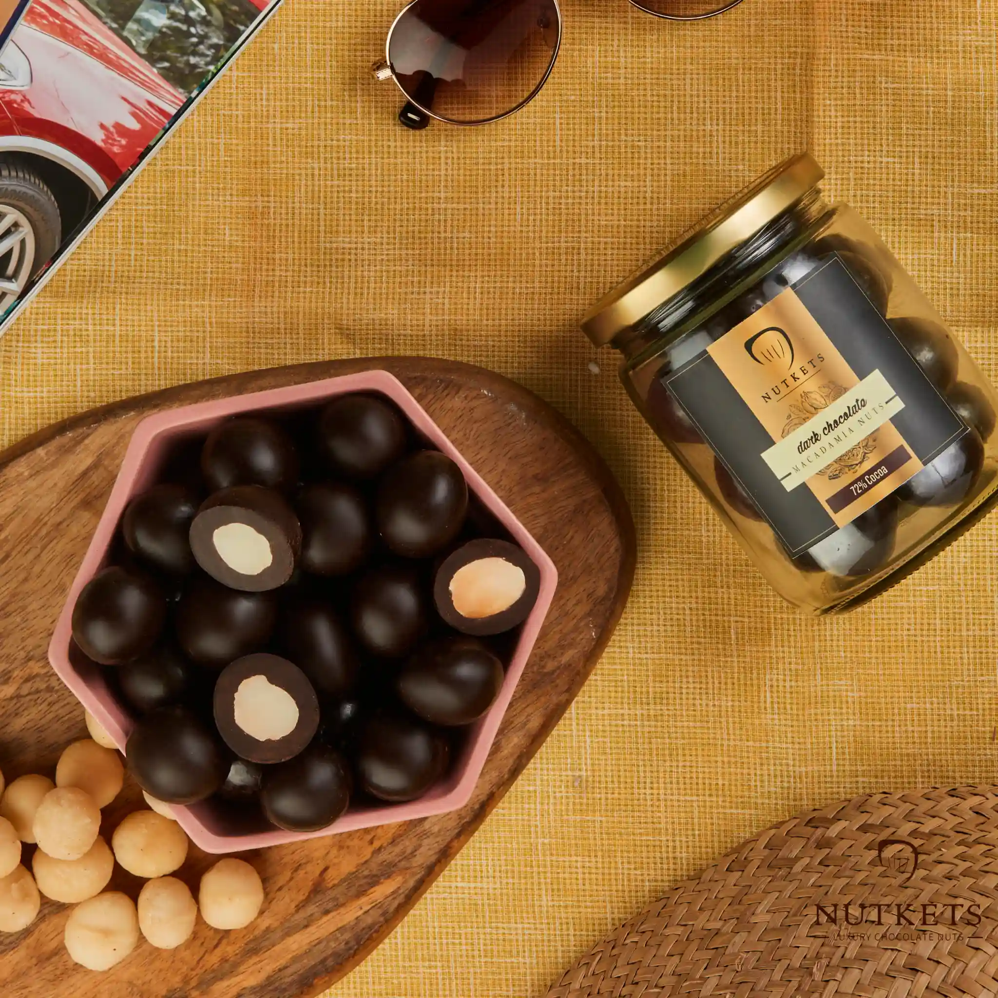 Gourmet DARK Chocolate Macadamia Nuts
