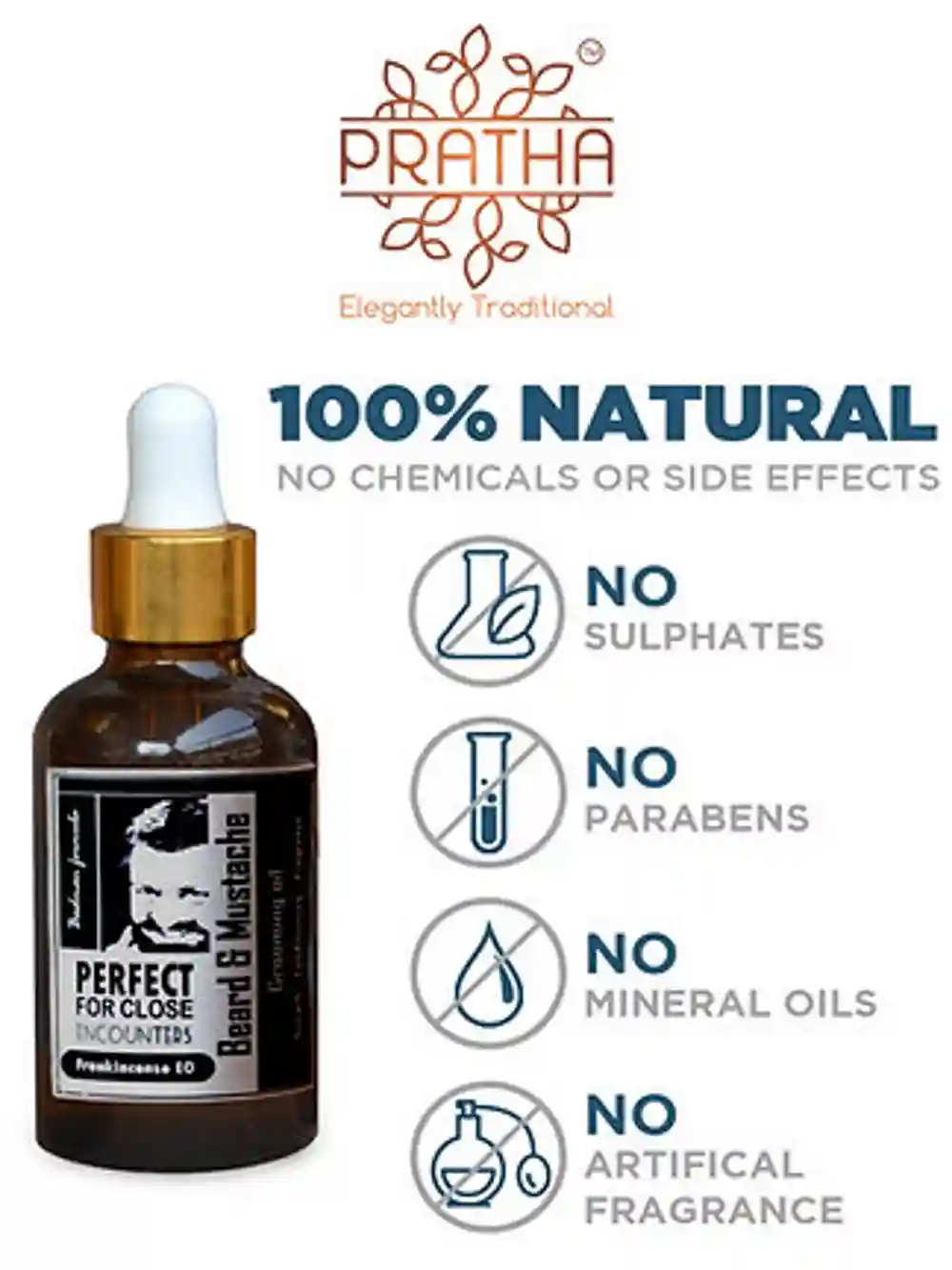 Beard & Mustache Oil Bergamot, Patchouli and Frankincense accents