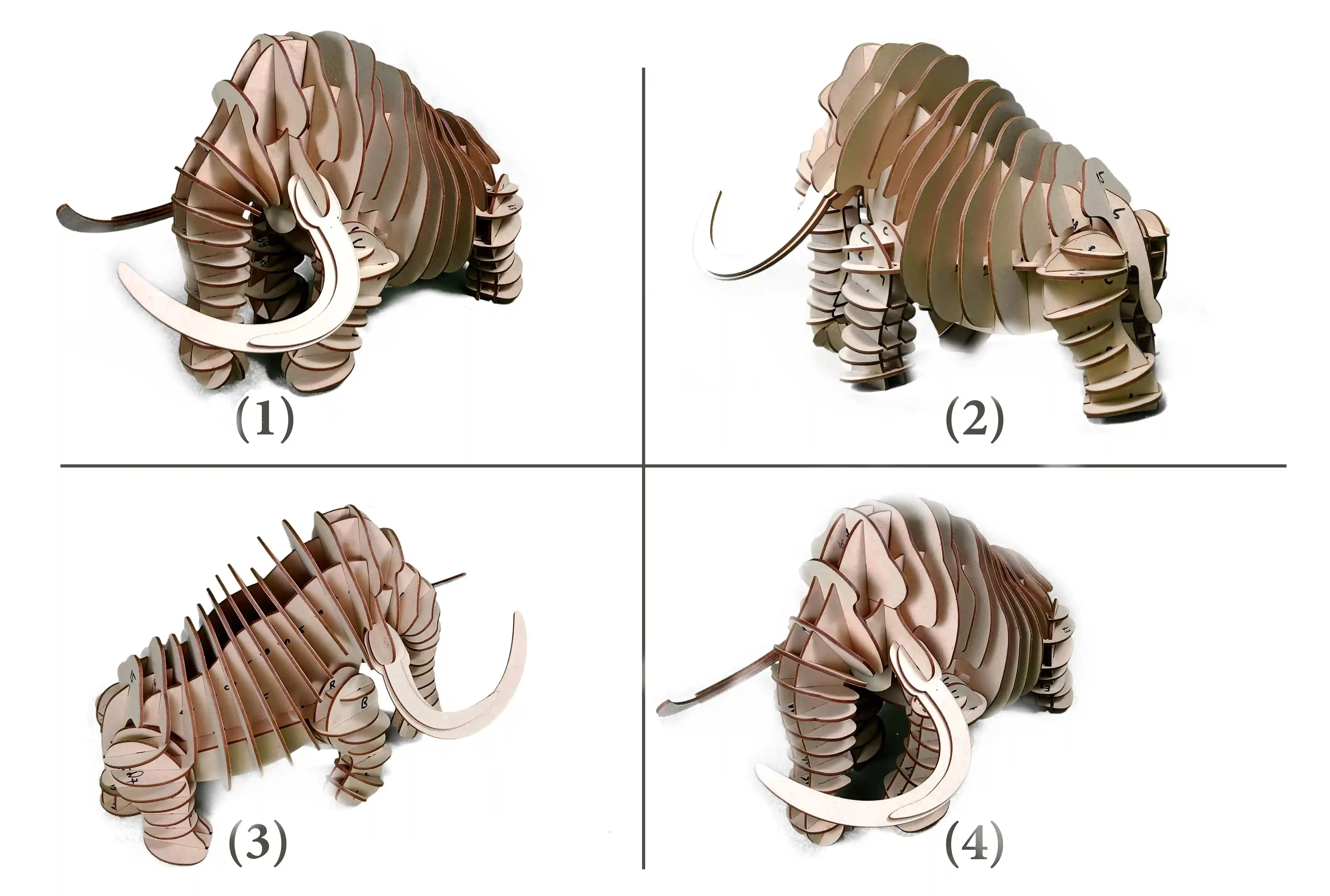 3D Model of mammoth in form of puzzle DIY KIT