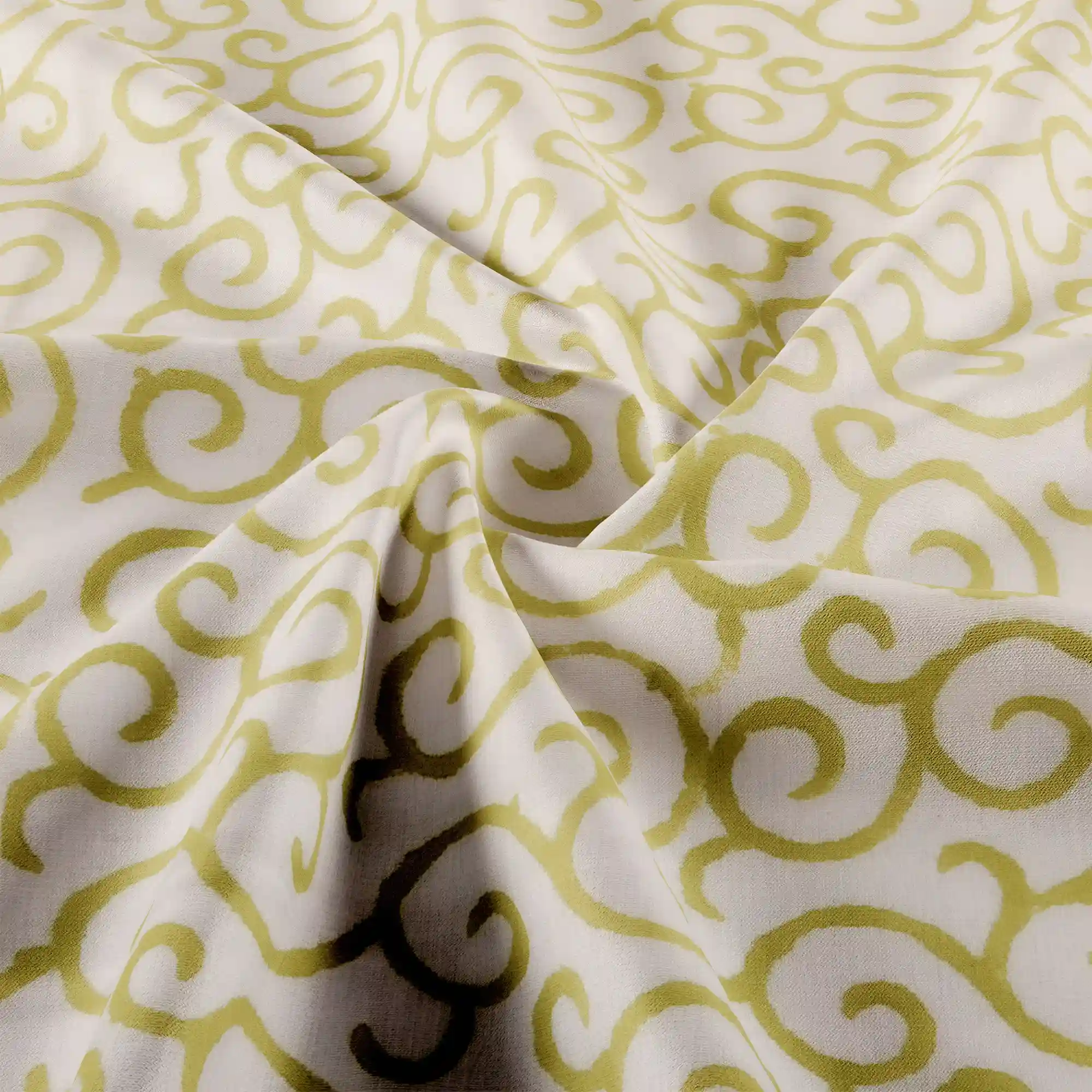 Jaipur Dohar Hand Block Printed Single Bed Cotton Dohar - Mustard Pink Bouquet