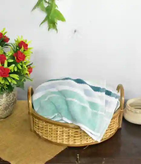 Cane Round Serving Trays