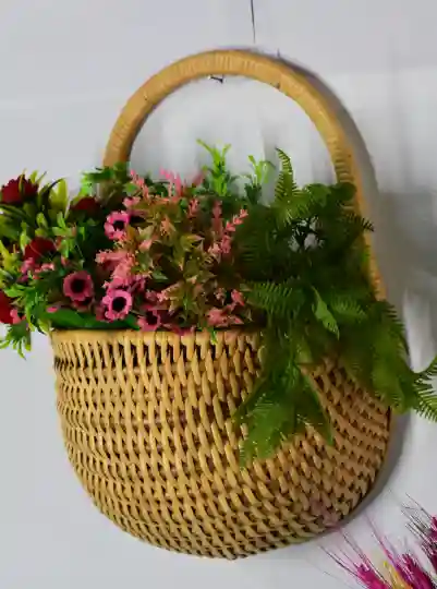 Cane Crafted Hanging Basket