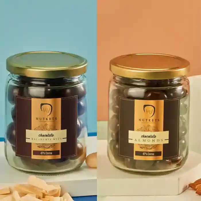 Gourmet Chocolate Macadamia & Almonds COMBO Jars