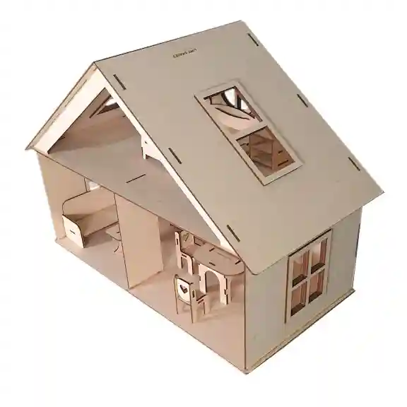 Doll house with set of 12 miniature furnitures for 3+ years