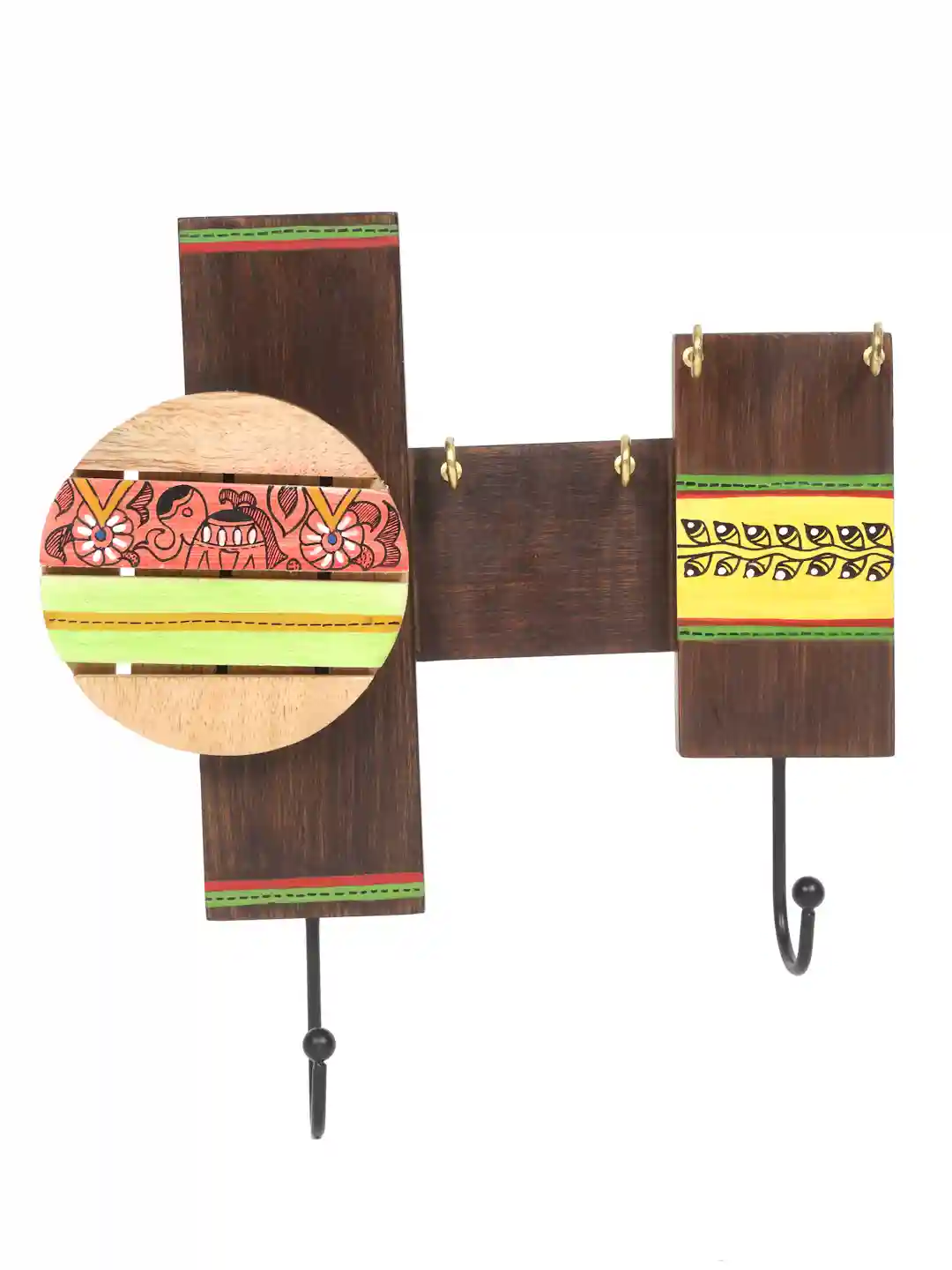 Shilpkara Tribal Arts Handpainted Mango Wood Key Holder