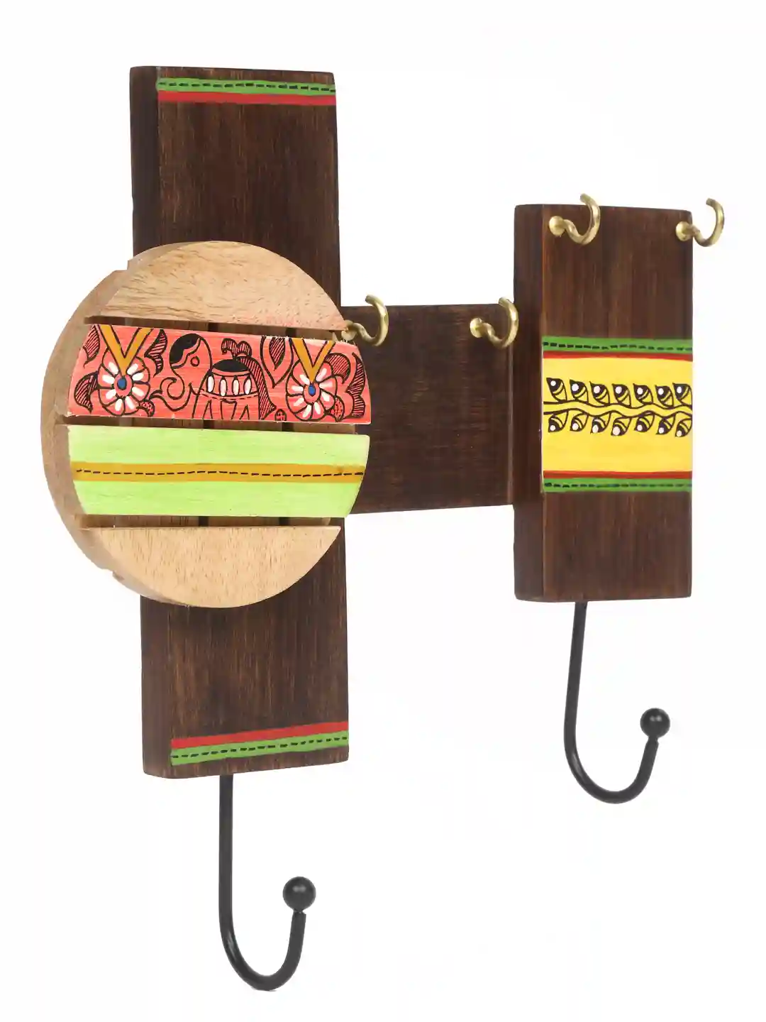 Shilpkara Tribal Arts Handpainted Mango Wood Key Holder