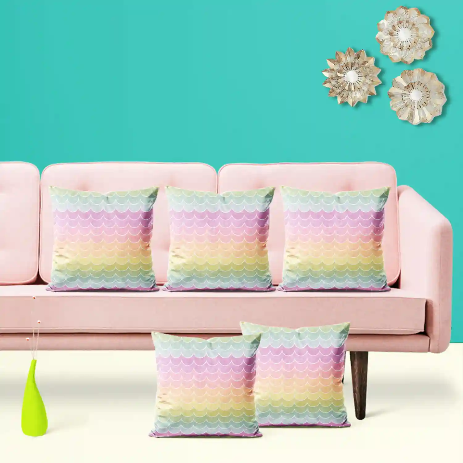ArtzFolio Wavey | Decorative Cushion Cover for Bedroom & Living Room | Cotton Canvas Fabric