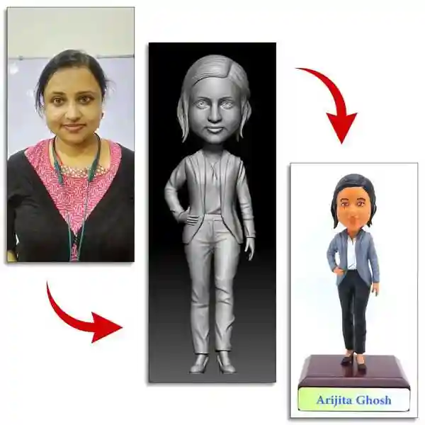 Personalised Bobblehead 3D Miniature With Businesswoman Body