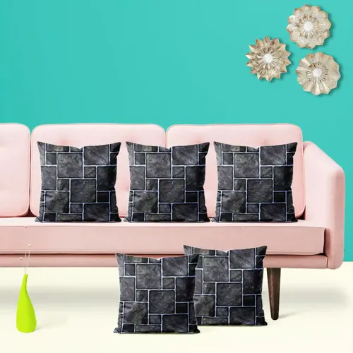 ArtzFolio Black Mosaic | Decorative Cushion Cover for Bedroom & Living Room