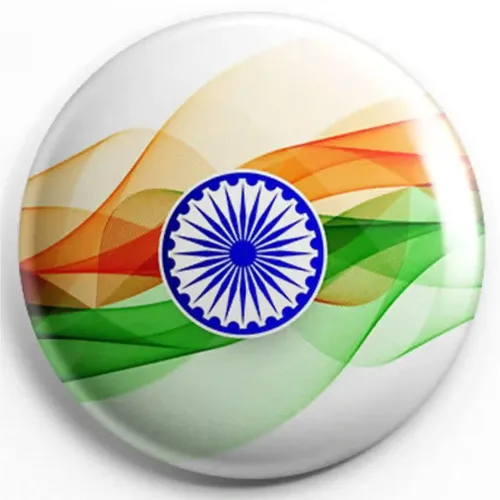 India Flag Badges | National Flag Badges | India Republic Day Badges | Pin Button Badges | Independence Day Batches | (Design 1, Pack of 7)