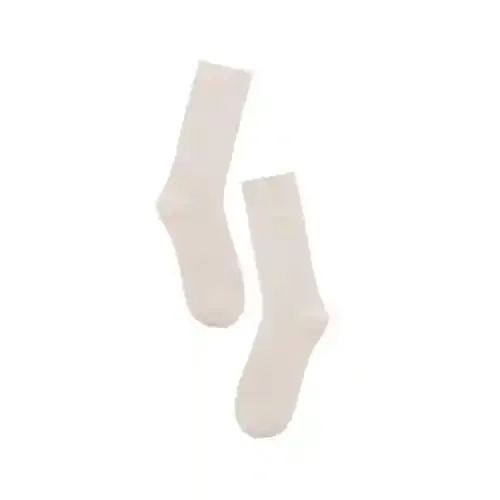 Hexafun Unisex Crew Length Socks - 100% Organic Pure Soft Cotton | Designer & Trendy Socks | Suitable for Daily Use | Airy Comfort | Free Size | Soft On Skin | Pack of 1 | Nude Bliss