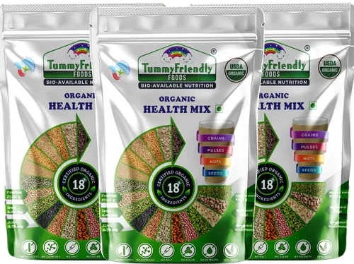 Tummyfriendly Foods 100% Organic Health Mix For Kids And Adults. No Chemicals, No Pesticides, No Gmo 2400 G (Pack Of 3)