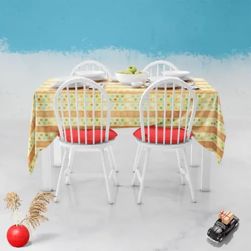 ArtzFolio Dots on Dots D2 | Table Cloth Cover for Dining & Center Table