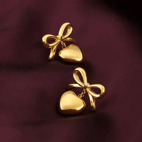 Palmonas 18K Gold Plated Wrapped With Love Earrings For Womens Waterproof & Anti-Tarnish