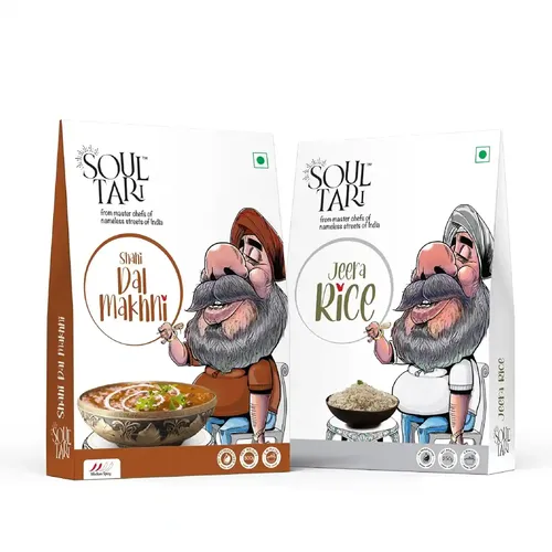 Combo of Ready to Eat Shahi Dal Makhni and Jeera Rice | 300 Gms + 250 Gms | Finger-Licking Delicious Meal Ready In Minutes | Just Heat and Eat | Pack of 2