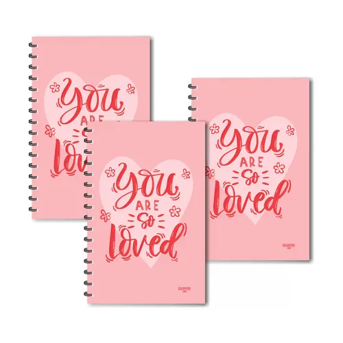 You Are So Loved Design Ruled Diaries - Pack Of 3