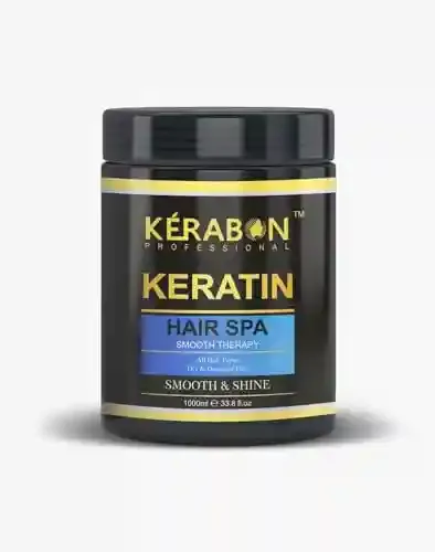 KERABON PROFESSIONAL Keratin Hair Spa Smooth Therapy, 1000ml, For Dry & Damaged Hair, All Hair Types