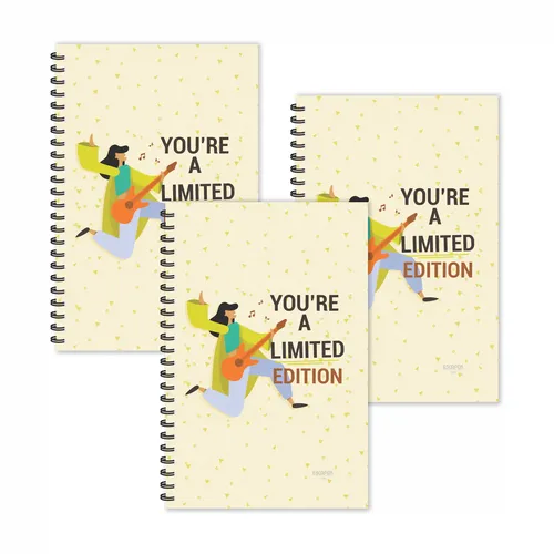 You Are Limited Edition Motivational Ruled Diaries - Pack Of 3