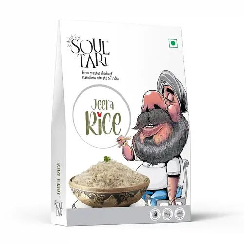 SoulTari Ready To Eat Jeera Rice | Fluffy White Basmati Rice Tempered With Jeera | Just Heat And Eat | 250 Gram