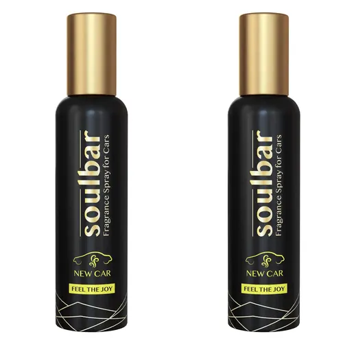 Soulbar New Car Scent Luxury Car Perfume Spray with Hanging Card - 80 Ml (Pack of 2)