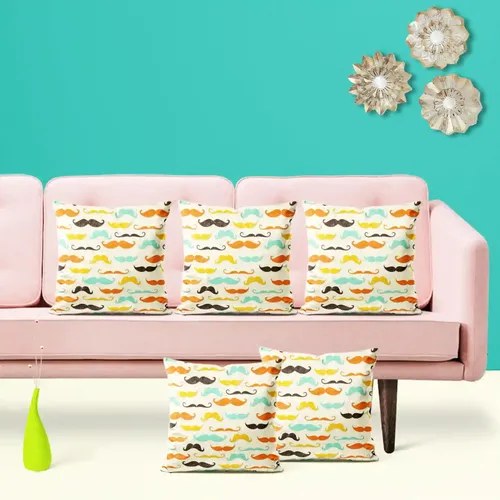 ArtzFolio Vintage Mustache D2 | Decorative Cushion Cover for Bedroom & Living Room