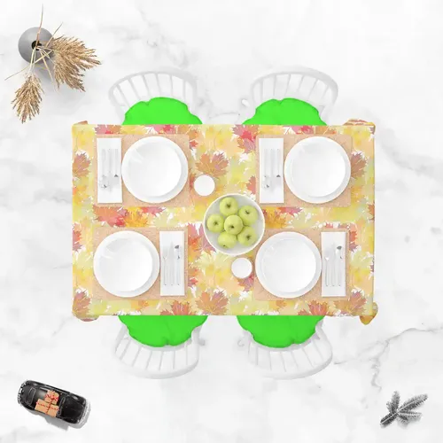 ArtzFolio Autumn Leaves D2 | Table Cloth Cover for Dining & Center Table