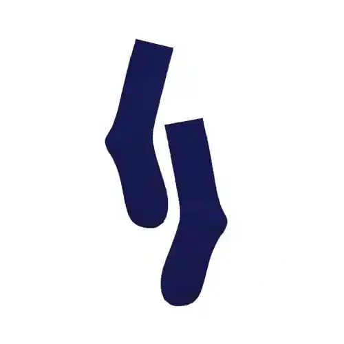 Hexafun Unisex Crew Length Socks - 100% Organic Pure Soft Cotton | Designer & Trendy Socks | Suitable for Daily Use | Airy Comfort | Free Size | Soft On Skin | Pack of 1 | Midnight Blue