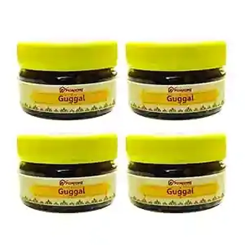 Pujahome Commiphora Guggal for Puja Dhoop Dhuni for Hawan (50 gram, Pack of 4)