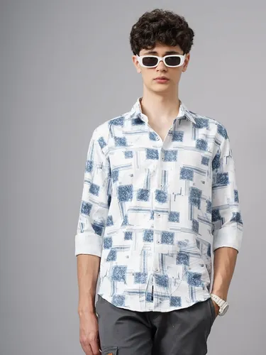 Blue Onega Print Shirt