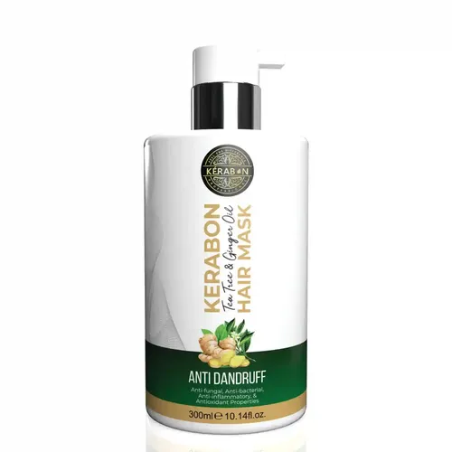KERABON PROFESIONAL TEA TREE AND GINGER OIL ANTI DANDRUFF HAIR MASK | Infused with Coconut, Almond, Tea Tree, Ginger, Argan, Lemongrass, Olive, Bhrinjgraj Oils, For Anti- Dandruff | Made In India