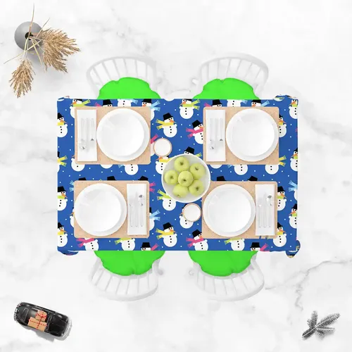 ArtzFolio Snowman | Table Cloth Cover for Dining & Center Table