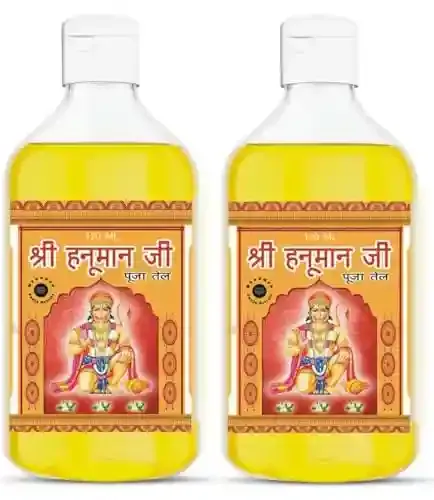 Shri Hanumanji Pooja Oil 120 ML Pack of 2 Specially for Hanumanji Pooja, Balaji Chalisa Hawan Lamp Diya Pooja Oil