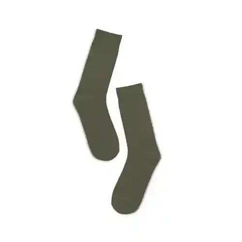 Hexafun Unisex Crew Length Socks - 100% Organic Pure Soft Cotton | Designer & Trendy Socks | Suitable for Daily Use | Airy Comfort | Free Size | Soft On Skin | Pack of 1 | Olive You
