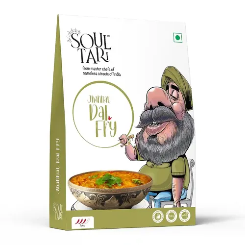 SoulTari Ready To Eat Jhannat Dal Fry | Zesty Yellow Dal With Spicy Dhaba-Style Tadka | Just Heat And Eat | 300 Gram |Freebie: Butter Garlic Rice
