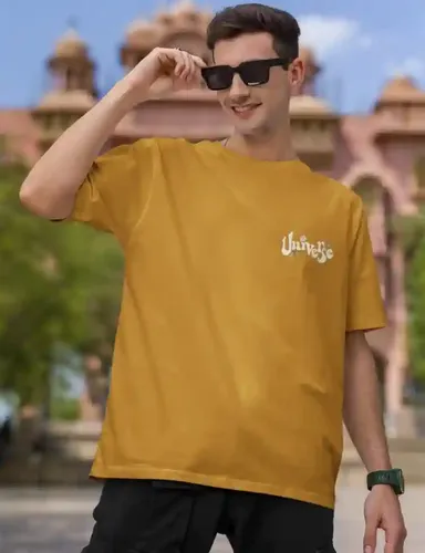Universe has your back  Unisex Oversized T-shirt - Mustard Yellow