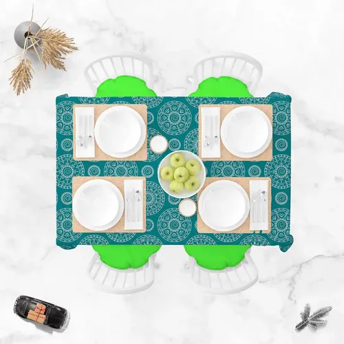 ArtzFolio Blue Blue | Table Cloth Cover for Dining & Center Table