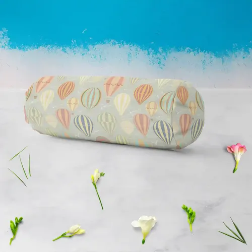 ArtzFolio Air Balloons | Bolster Cover Booster Cases | Zipper Opening | Poly Cotton Fabric | 16" Width x 6" Diameter; Set of 2 pcs