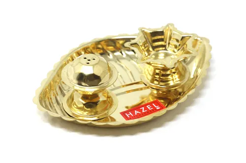 Hazel Shank Karma Brass Pooja Thali, Brass