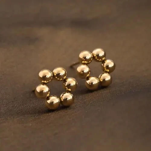 Palmonas 18K Gold Plated Classic Chic Stud Earrings For Womens Waterproof & Anti-Tarnish