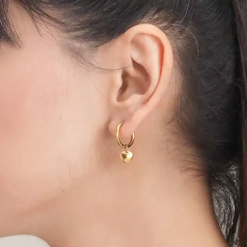 Palmonas 18K Gold Plated Small Heart Hoop Earrings For Womens Waterproof & Anti-Tarnish