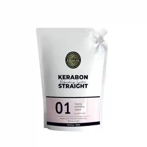 KERABON PROFESSIONAL Straight Hair Rebounding System, Express Smoothing, All Hair Types, 500ml