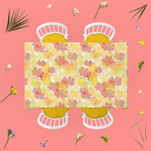 ArtzFolio Autumn Leaves D2 | Table Cloth Cover for Dining & Center Table