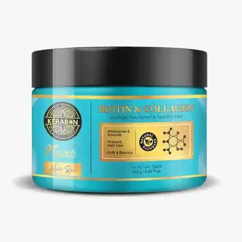 KERABON PROFESSIONAL Biotin & Collagen Hair Spa Treatment, 500g, Natural Hair Nourishing Cream for All Hair Types
