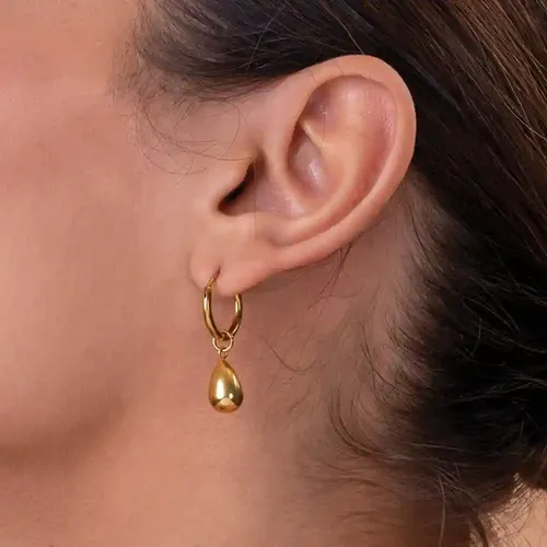 Palmonas  925 Sterling Silver Waterdrop Hoop Earrings For Womens